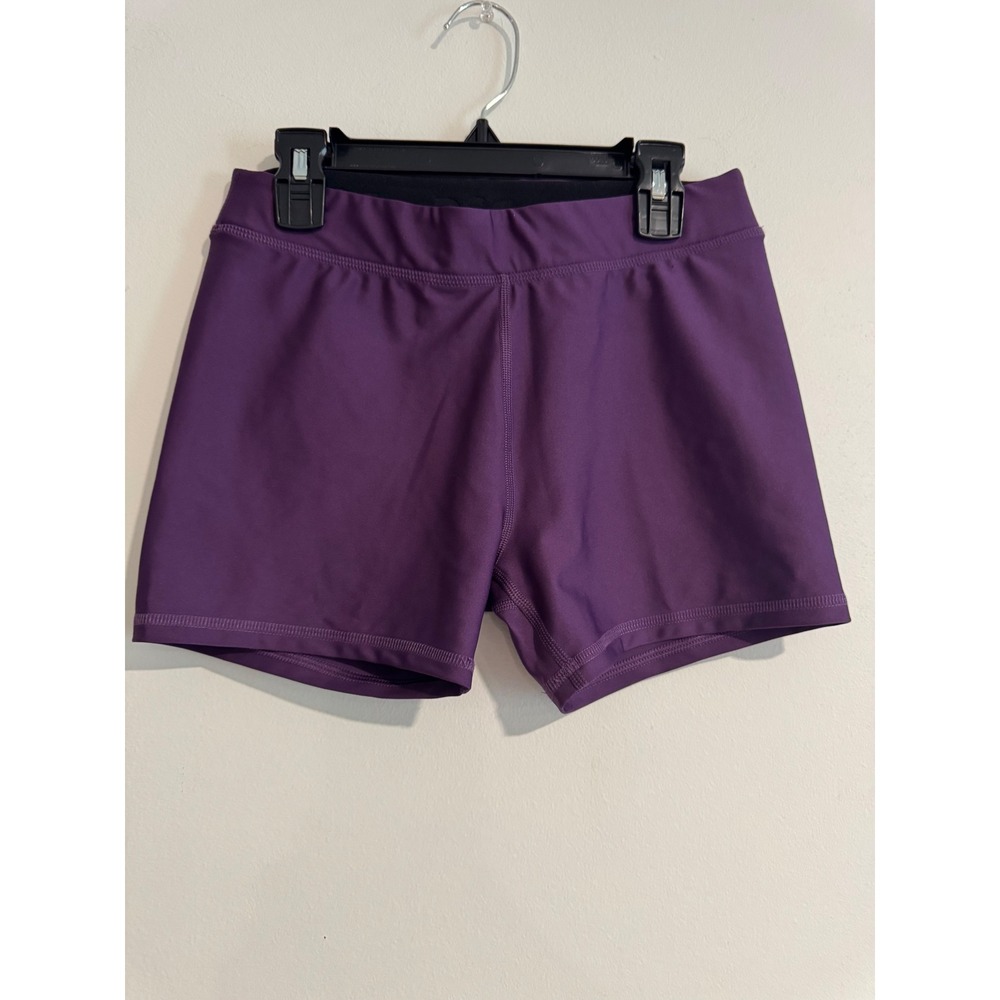 DSG Compression Volleyball Shorts Girls M Purple Moisture Wicking Activewear